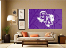 Load image into Gallery viewer, Stephen F. Austin State University - Texas Border Purple 3x5 Flag
