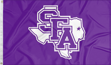Load image into Gallery viewer, Stephen F. Austin State University - Texas Border Purple 3x5 Flag