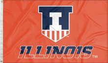 Load image into Gallery viewer, Illinois - Fighting Illini Shield 3x5 Flag