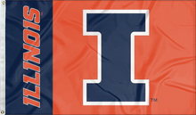 Load image into Gallery viewer, Illinois - 2 Panel Fighting Illini 3x5 Flag