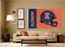 Load image into Gallery viewer, Illinois - Fighting Illini Football 3x5 Flag