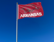 Load image into Gallery viewer, University of Arkansas - Razorbacks Red 3x5 Flag