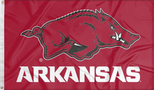 Load image into Gallery viewer, University of Arkansas - Razorbacks Red 3x5 Flag