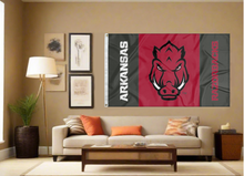 Load image into Gallery viewer, University of Arkansas - Razorbacks 3 Panel 3x5 Flag