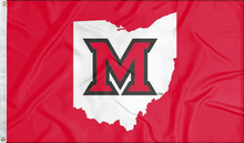 Load image into Gallery viewer, Miami University - State Border Red 3x5 Flag