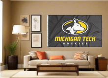 Load image into Gallery viewer, Michigan Tech - Huskies Black 3x5 Flag