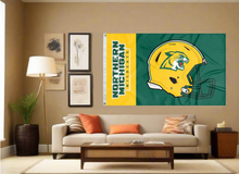 Load image into Gallery viewer, Northern Michigan University - Football 3x5 Flag