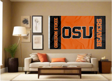 Load image into Gallery viewer, 3x5 Oregon State Flag with 3 Panel Oregon State Logo and OSU Beavers Logo