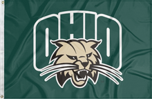 Load image into Gallery viewer, 3x5 Ohio University Flag with Ohio Bobcats Logo