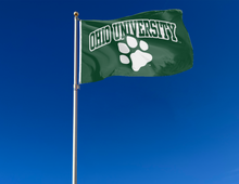 Load image into Gallery viewer, 3x5 Ohio University Flag with Paw Logo