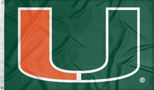 Load image into Gallery viewer, Green University of Miami Flag