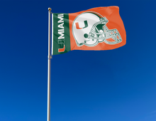 Load image into Gallery viewer, University of Miami Hurricanes Football 3x5 Flag