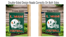 Load image into Gallery viewer, Miami Hurricanes Football Garden Flag