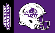 Load image into Gallery viewer, Purple and Black 2 panel Abilene Christian Wildcats Football flag