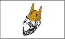 Load image into Gallery viewer, White 3x5 foot University of Idaho Grumpy Joe Vandal Flag