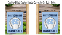 Load image into Gallery viewer, 13x18 North Carolina Baseball Garden Flag