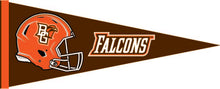 Load image into Gallery viewer, Brown and Orange 12x30 inch Bowling Green State University Football Pennant
