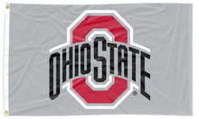 Load image into Gallery viewer, Gray 3x5 Ohio State Buckeyes Flag and Two Metal Grommets