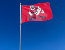 Load image into Gallery viewer, 3x5 Fresno State Flag with Fresno State Bulldog Logo