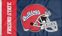 Load image into Gallery viewer, 3x5 Fresno State Flag with Fresno State Football Helmet Logo