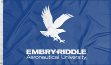 Load image into Gallery viewer, blue Embry-Riddle Aeronautical University Daytona Beach Flag