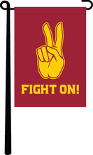 Load image into Gallery viewer, Red USC Fight On Double Sided Garden Flag