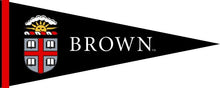 Load image into Gallery viewer, Black and Red 12x30 inch wide Brown University Pennant