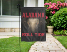 Load image into Gallery viewer, Alabama roll tide garden flag with realistic angry elephant for yard decor
