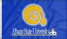 Load image into Gallery viewer, Blue 3x5 foot Albany State University Flag with Two Metal Grommets