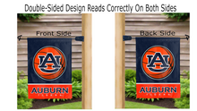 Load image into Gallery viewer, auburn basketball logo reading correctly on both sides of garden flag
