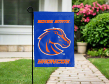 Load image into Gallery viewer, blue boise state broncos double sided garden flag for yard decor