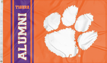 Load image into Gallery viewer, Orange 3x5 feet wide Clemson University Alumni Flag with two metal grommets