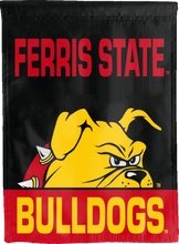 Load image into Gallery viewer, ferris state bulldogs double sided house flag for man cave decor