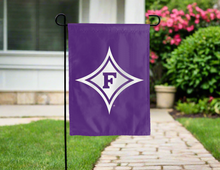 Load image into Gallery viewer, purple furman university double sided garden flag for yard decor