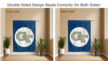 Load image into Gallery viewer, georgia tech baseball logo reading correctly on both sides of house flag