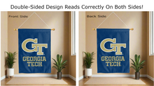 Load image into Gallery viewer, georgia tech logo reading correctly on both sides of blue house flag