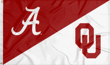 Load image into Gallery viewer, red and white Alabama Oklahoma house divided flag