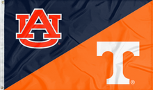 Load image into Gallery viewer, blue and orange house divided Auburn Tennessee Game flag