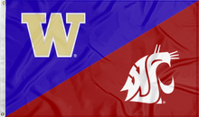 Load image into Gallery viewer, University of Washington - Washington State University 3x5 House Divided Flag