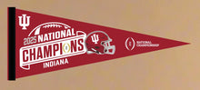 Load image into Gallery viewer, red indiana hoosiers football 2025 National Champions Pennant for man cave decor