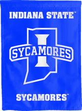 Load image into Gallery viewer, blue indiana state university house flag for college dorm decor