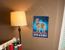 Load image into Gallery viewer, ole miss juice garden flag hung inside a college dorm for decor