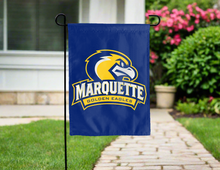 Load image into Gallery viewer, blue marquette golden eagles double sided garden flag for yard decor