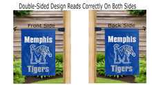 Load image into Gallery viewer, memphis tigers logo reading correctly on both sides of garden flag