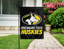Load image into Gallery viewer, Michigan tech university double sided garden flag for yard decor