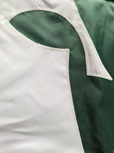 Load image into Gallery viewer, facial part of MSU Spartan helmet logo sewn onto Green Michigan State University Applique Flag with Spartan logo for indoor home décor