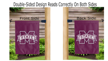 Load image into Gallery viewer, Mississippi state logo reading correctly on both sides of garden flag