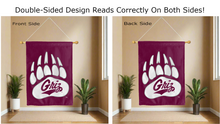 Load image into Gallery viewer, Montana Griz Paw logo reading correctly on both sides of house flag