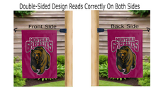 Load image into Gallery viewer, Montana grizzlies logo reading correctly on both sides of garden flag