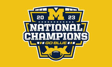 Load image into Gallery viewer, University of Michigan - 2023 College Football Playoffs National Champions 3x5 Flag